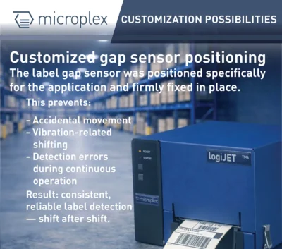 Customized gap sensor positioning
