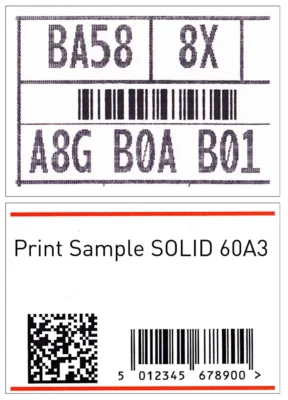Comparison Print Quality Lineprinter vs SOLID 60A3