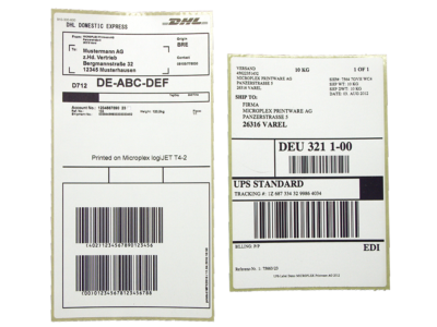 Example Shipping Labels